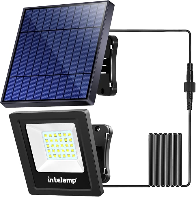 intelamp Solar Lights Outdoor, 4400mAh Solar Powered Flood Lights, Security by IntelampSolarLightingArtist