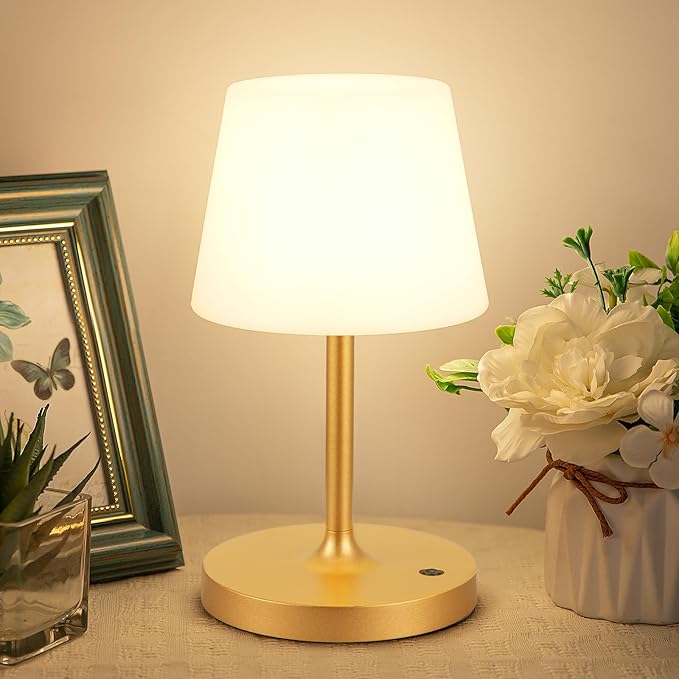 Kakanuo Gold Cordless Shower Lamp Waterproof, Rechargeable Cordless Lamp by KakanuoLightings