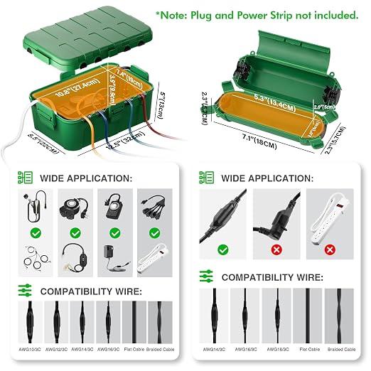 RESTMO 5-Piece Outdoor Waterproof Electrical Box Set – 12.5" x 8.5" x 5" Large - Image 2