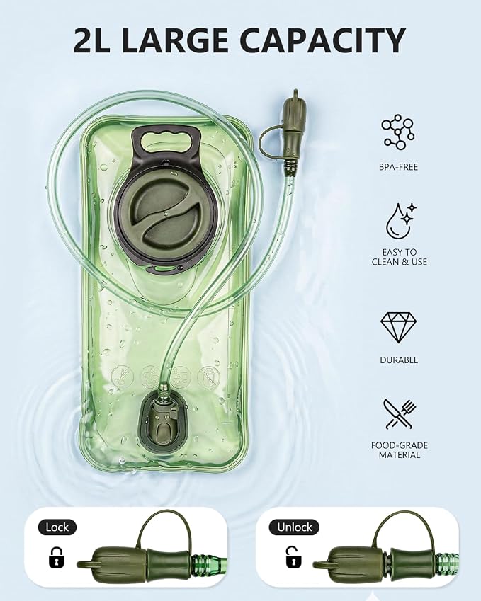 Running Vest with 2L Water Bladder, Lightweight Chest Pack Hydration Backpack - Image 5