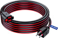 Maximm 25 Ft Black and Red Extension Cord, Heavy Duty 3-Prong Outdoor Power by MaximmCable