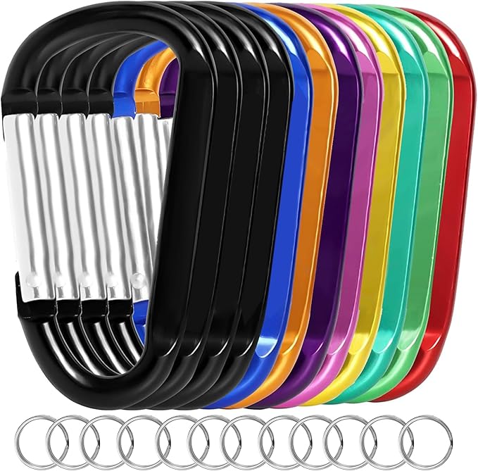 12PCS Carabiner Keychain Clip by Oupengsky