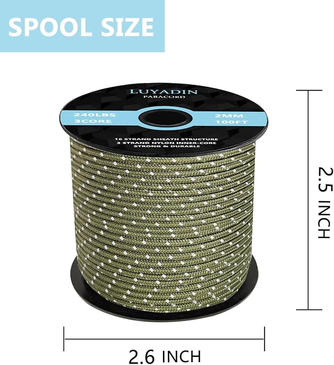 Reflective Paracord 240lb - Image 2