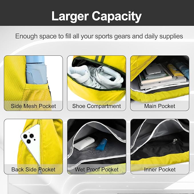 Hoedia Sports Drawstring Backpack - Image 4