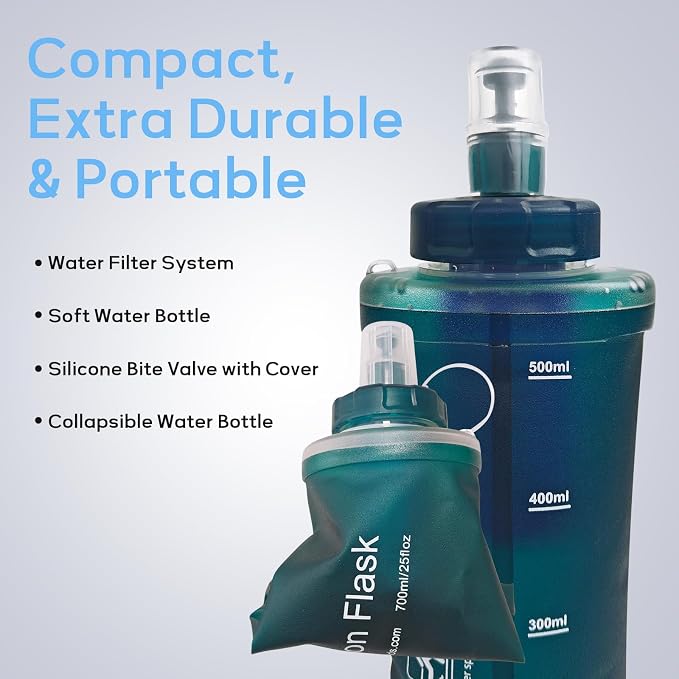 700ml Soft Flask Water Bottle, Collapsible Water Bottle - Image 3