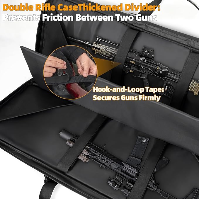 TORIBIO Double Rifle Case Soft Bag 32" 34" 36" 42" 46" 48'' 51“ 55” Gun Case - Image 3