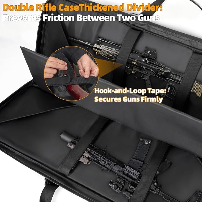 TORIBIO Double Rifle Case Soft Bag 32" 34" 36" 42" 46" 48'' 51“ 55” Gun Case - Image 3