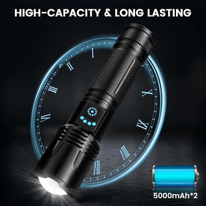 3 Pack Rechargeable Flashlights High Lumens, 000 Lumens Super Bright LED - Image 4