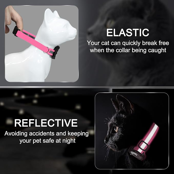 Reflective AirTag Cat Collar, Integrated Cat Tracker Collar - Image 2