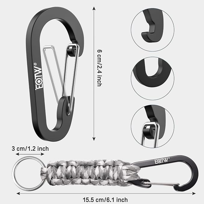 EOTW Paracord Keychain for Men Women Paracord Carabiner Backpack Keychain - Image 8