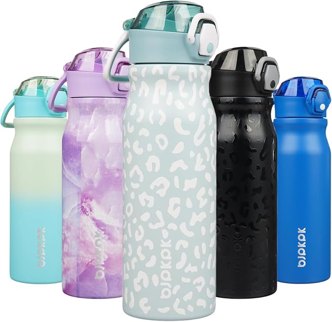 BJPKPK Water Bottle with Straw 25oz Insulated Water Bottles Reusable Stainless by BJPKPK