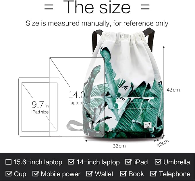 Waterproof Drawstring Bag, Gym Bag Sackpack Sports Beach Backpack - Image 7