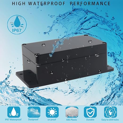Watertight Junction Box, IP67 Waterproof Project Box Durable ABS Plastic - Image 7