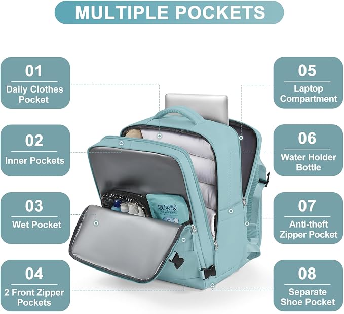 Large Travel Backpack Carry on Flight Approved Mochila De Viaje Carry on - Image 4