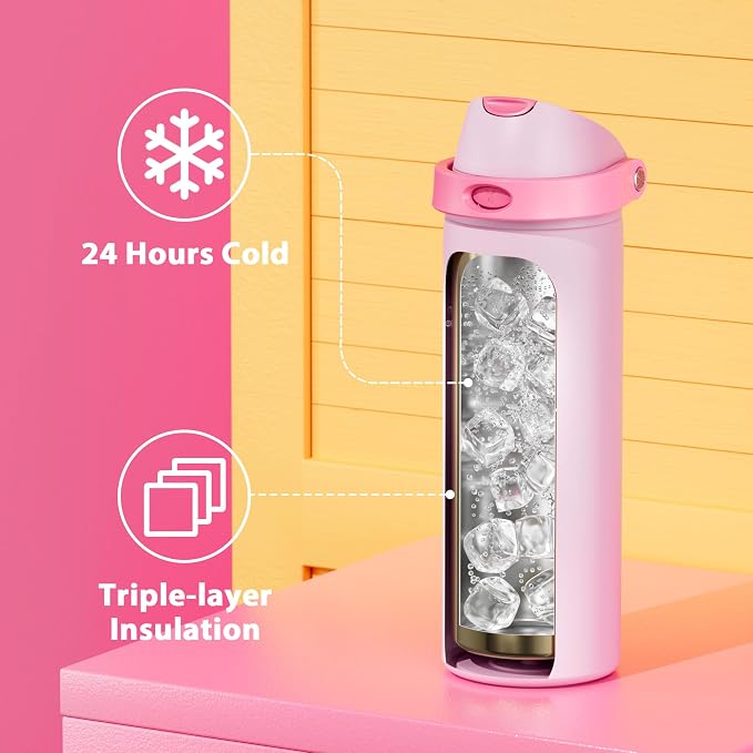 24 oz Insulated Water Bottle for Sports: Meoky Stainless Steel Water Bottle - Image 5