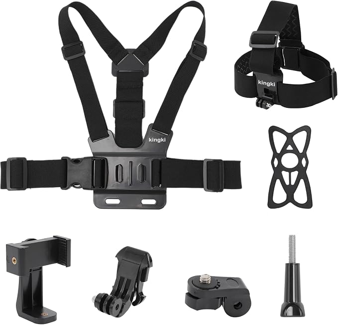 KINGKI Mobile Phone Chest Strap Harness Mount Head Strap Holder Kit - Image 8