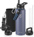 Trebo Water Bottle 40oz with Paracord Handle, Half Gallon Large Vacuum Triple by StayHotStayColdStayGreen