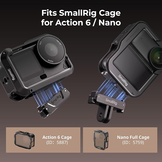SmallRig Action 6 / Nano Magnetic Quick-Release Adapter Mount - Image 6