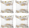 Ambesonne Flower Throw Pillow Cushion Case Pack of 4, Pure Romantic Orchids by Ambesonne