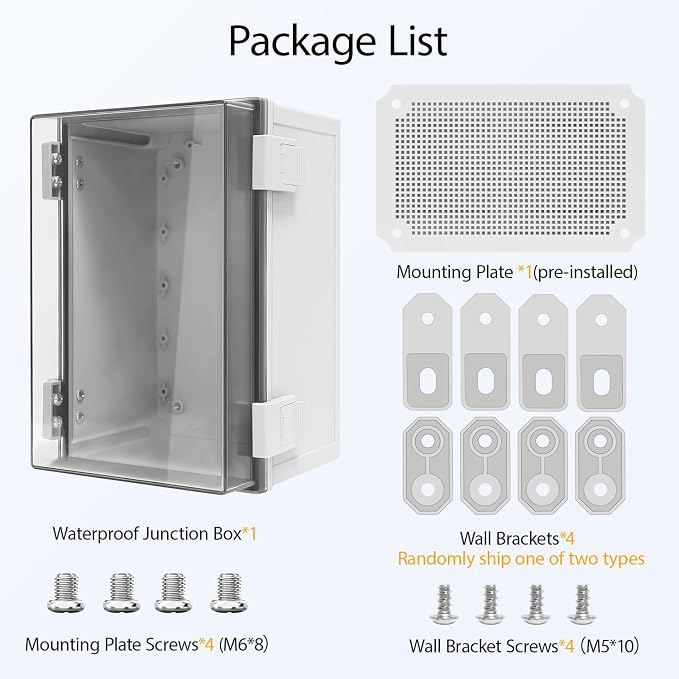Junction Box, IP65 Waterproof Dustproof ABS Plastic Enclosure, Outdoor and - Image 7
