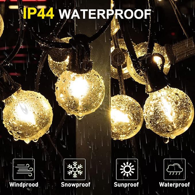 50Ft LED Globe String Lights Shatterproof Waterproof G40 Outdoor Patio String - Image 3