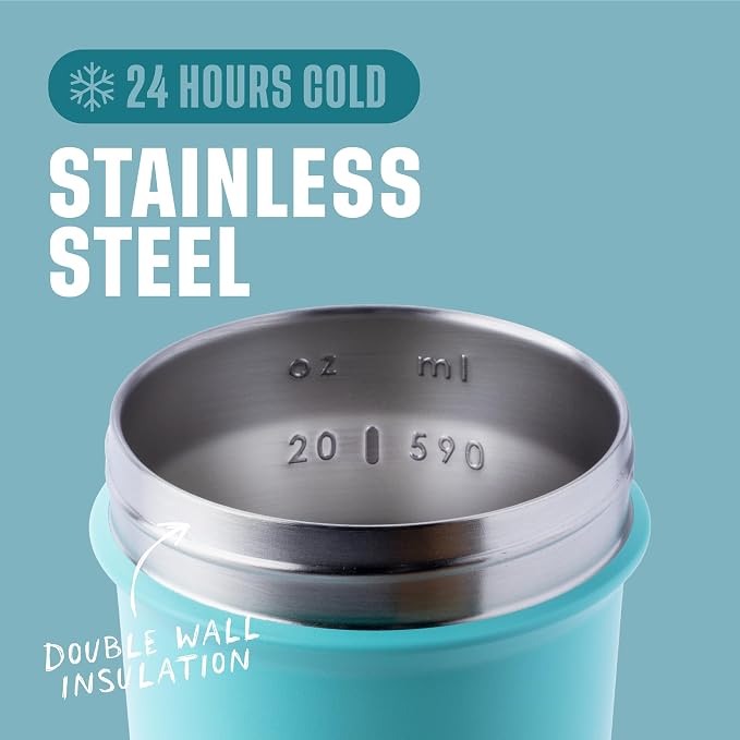 BlenderBottle Sport Sleek Shaker Cup Insulated Stainless Steel Water Bottle - Image 3