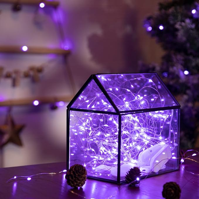 12-Pack LED Fairy Lights 7 Feet Battery Powered Waterproof Silver Wire 20 Slim - Image 3