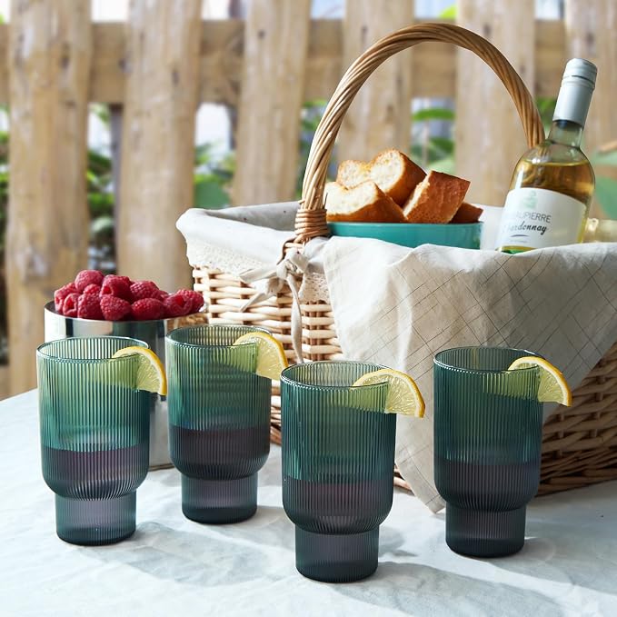 Shatterproof Acrylic Tall Drinking Glasses Set, European Style, Dishwasher Safe - Image 4