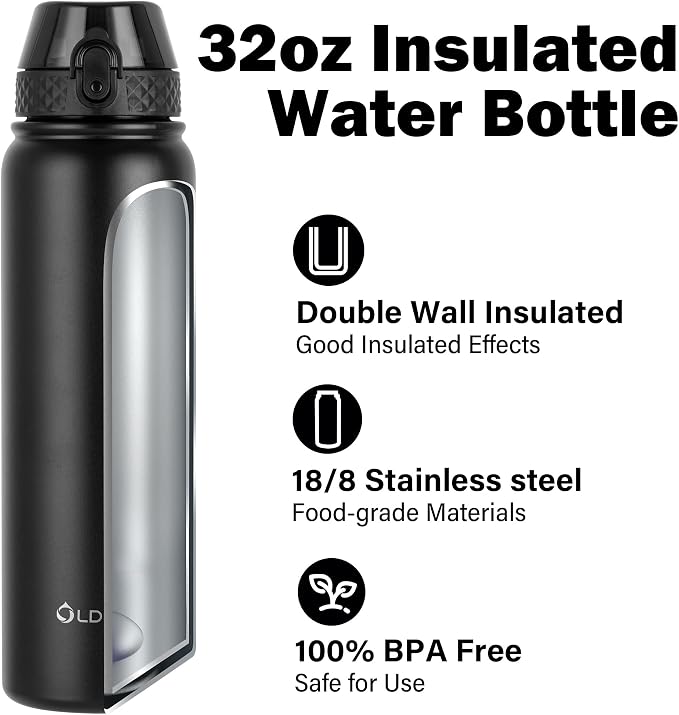 Oldley Insulated Water Bottle 32oz Water Bottles - Image 4