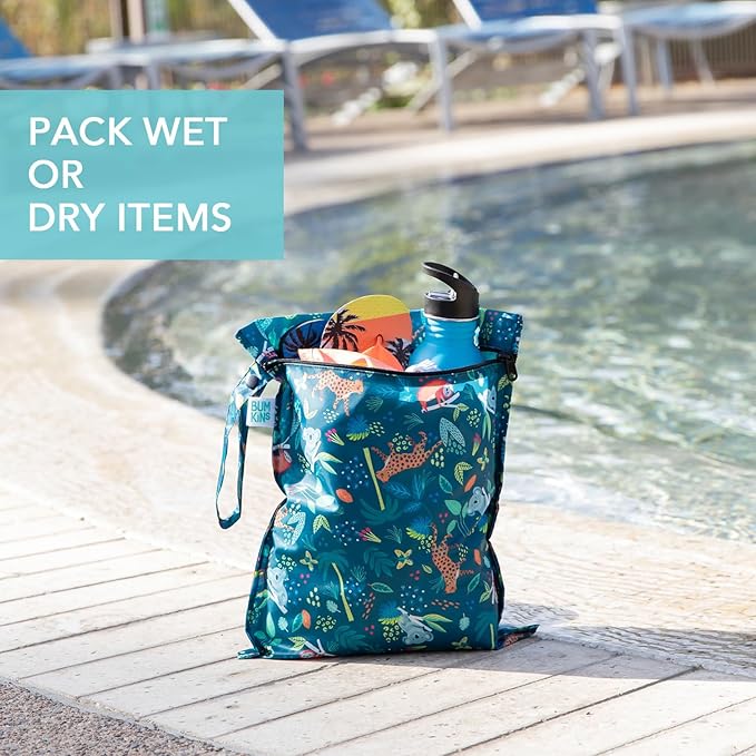 Bumkins Waterproof Wet Bag for Baby, Swim Suit, Cloth Diapers, Pump Parts - Image 3