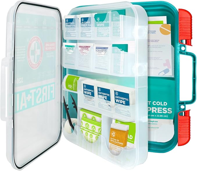 Be Smart Get Prepared First Aid Kit, 326 Piece, Exceeds OSHA and ANSI - Image 3