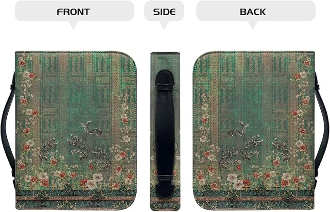 Vintage Boho Flowers Bible Cover Case - Image 4