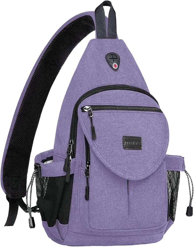 MOSISO Sling Backpack, Canvas Crossbody Hiking Daypack Bag by MOSISO