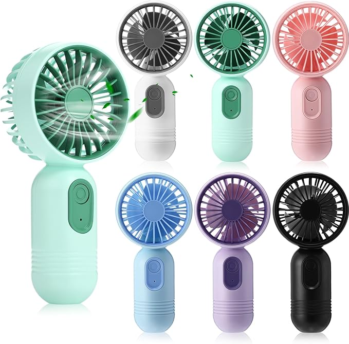 Rossesay 6 Pcs Mini Portable Fan Bulk Cute Handheld Lightweight Small Little by Rossesay