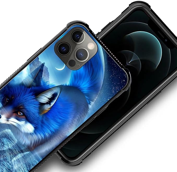 for iPhone 11 Pro Max Case, Snowy Mountain Fox Lake Pattern Graphic Design Girl - Image 4