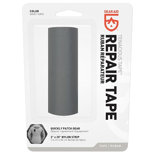 GEAR AID Tenacious Tape 3” x 20” Fabric and Vinyl Gear Repair Tape, Fix Holes - Image 2