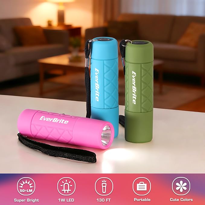 EverBrite Mini Flashlight 3-Pack, Small Flash Lights 9 AAA Batteries Included - Image 4