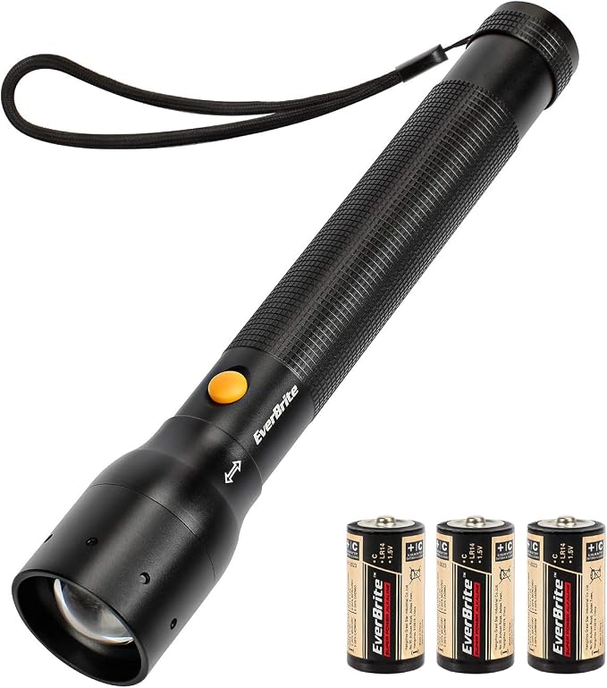 EverBrite Ultra Bright Tactical Flashlight, 900 Lumen Zoomable Adjustable Focus by EverBrite