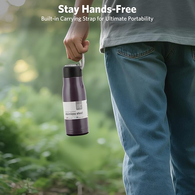 Small Water Bottle 12 oz, Dusgut Insulated Water Bottle, Stainless Steel - Image 5
