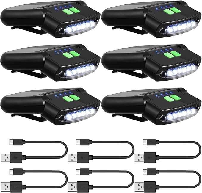 Mudder LED Clip on Cap Lights USB Rechargeable Cap Flashlight Clip Waterproof by Mudder