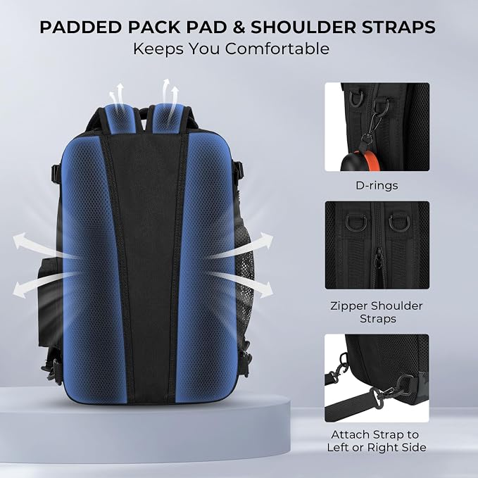 KastKing BlowBak Tactical Sling Tackle Bag-Lightweight Fishing Backpack Storge - Image 5