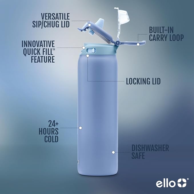 Ello Pop & Fill 32oz Stainless Steel Water Bottle - Image 3