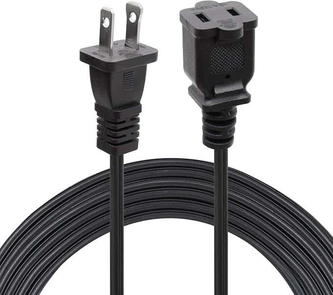 3 FT Extension Cord, 2-Prong Small and Thin Extension Cords Male-Female Power - Image 9