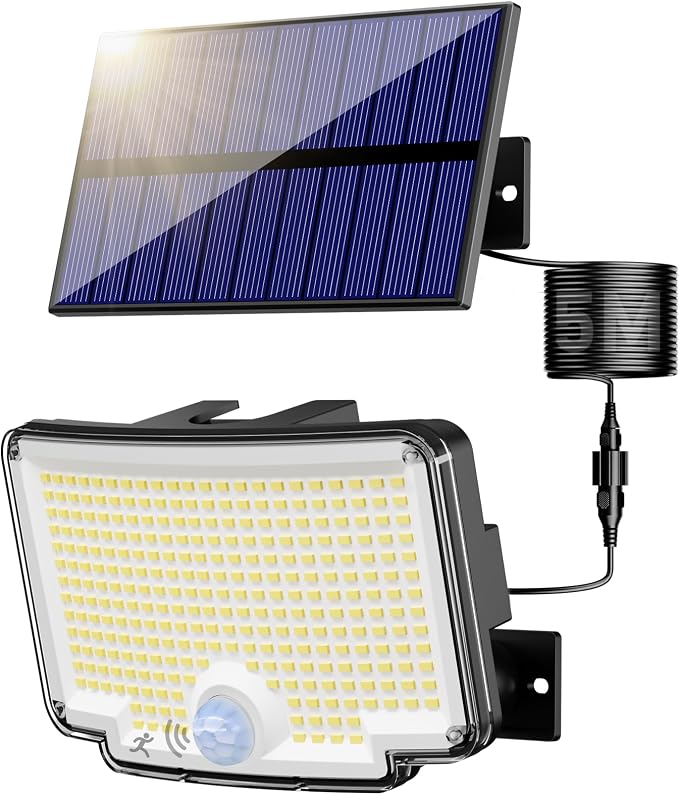 Peasur Solar Motion Lights Outdoor, 318 LED Solar Security Light by Peasur