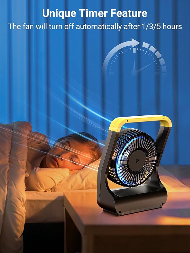 Gazeled Battery Powered Fan, Long Lasting Battery Operated Fans - Image 6