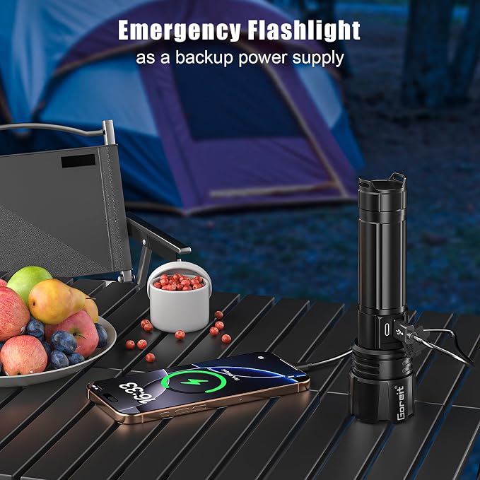 Goreit Super Bright LED Flashlight - 30W Output - Image 7