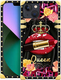 Compatible with iPhone 13 Case, Queen Lip Crown Leopard Print Luxury Golden by Unknown