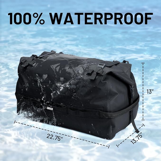 MIER Waterproof Duffel Bag Motorcycle Dry Bag Backpack Large Roll-Top Heavy - Image 2