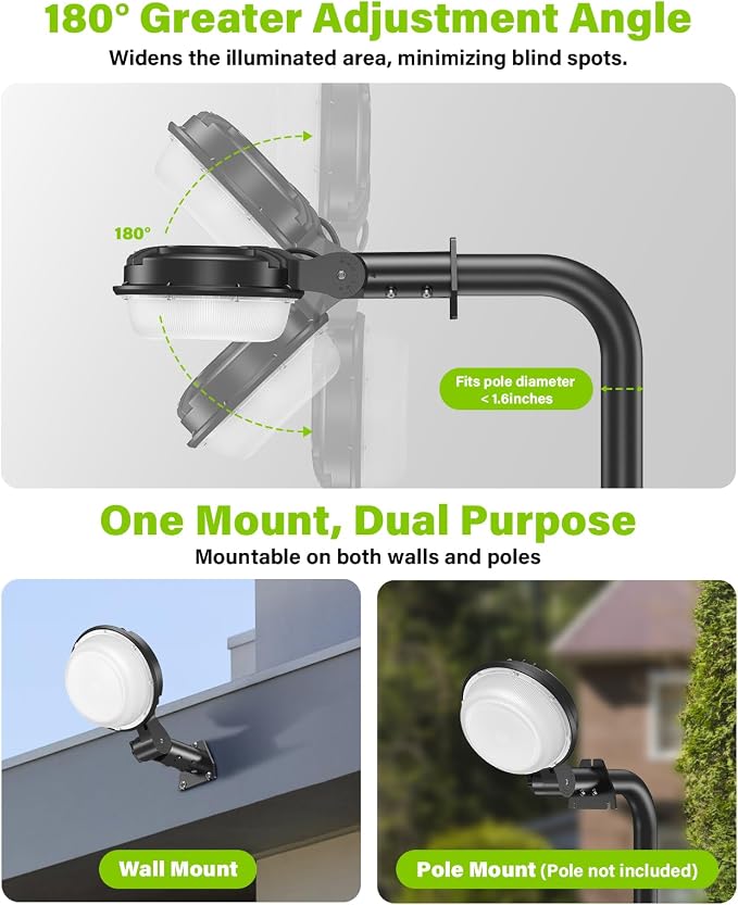 LED Barn Light 150W, Yard Area Light Dusk to Dawn Outdoor Lighting - Image 3