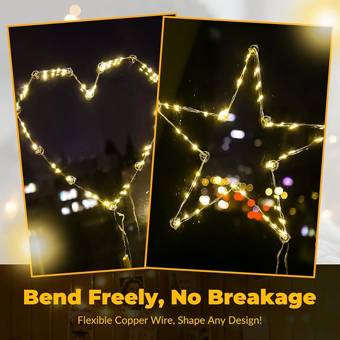 ZSJWL 30 Pack Fairy Lights Battery Operated Warm White, 7Ft 20LED Mini String - Image 5